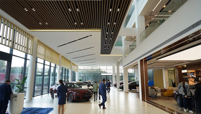 Lipal lighting for BMW car experience center