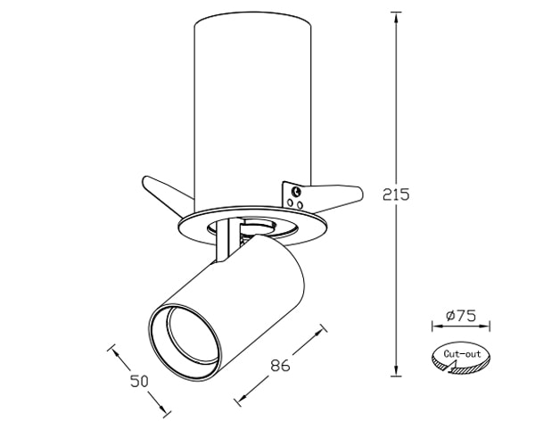 Stretchable Downlight L23050 drawing