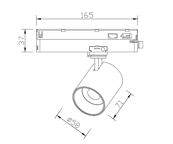 Lipal 15W track light PD0010 drawing