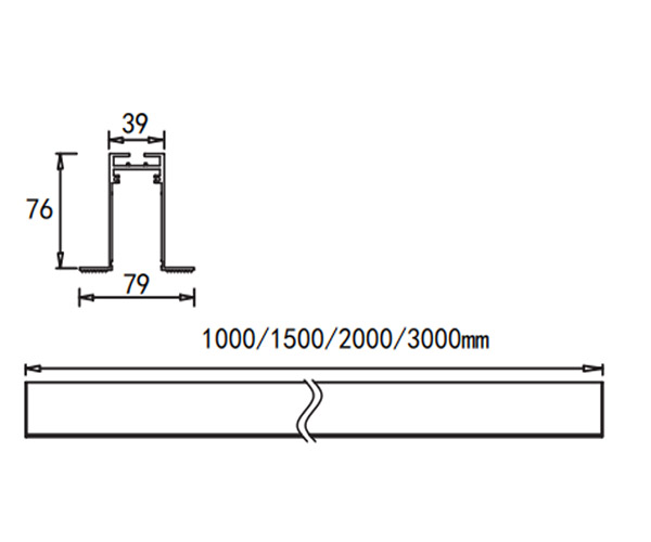 Lipal LM40 magnet lighting system track01R drawing