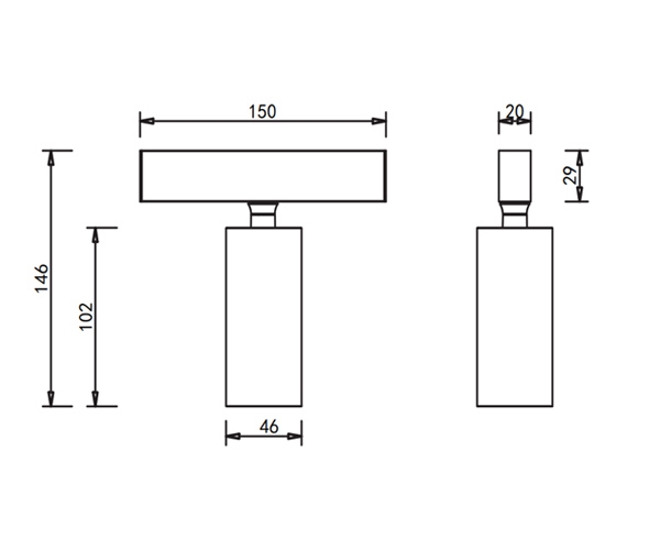 Lipal magnet lighting system LM25 Sun DR45 drawing