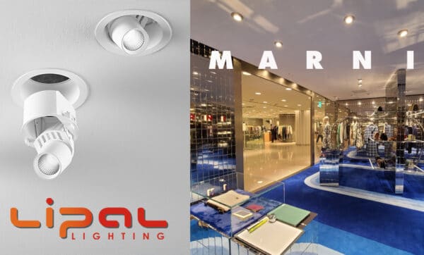 Lipal retail lighting Swan downlight series for Marni 1