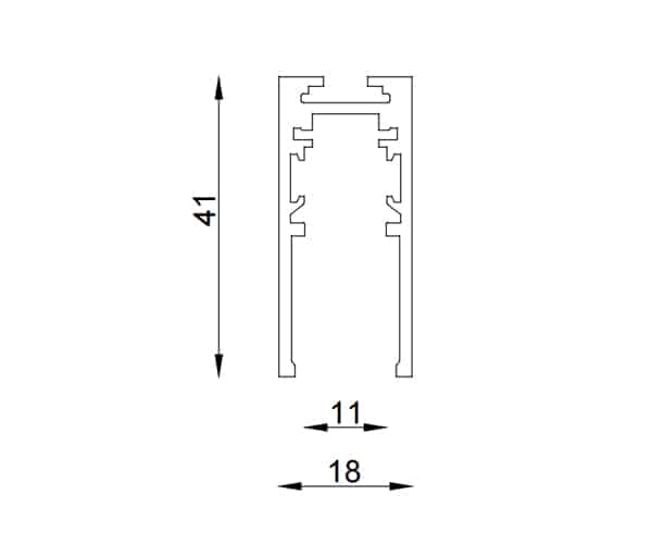 Micro T04 48V magnetic slim track drawing